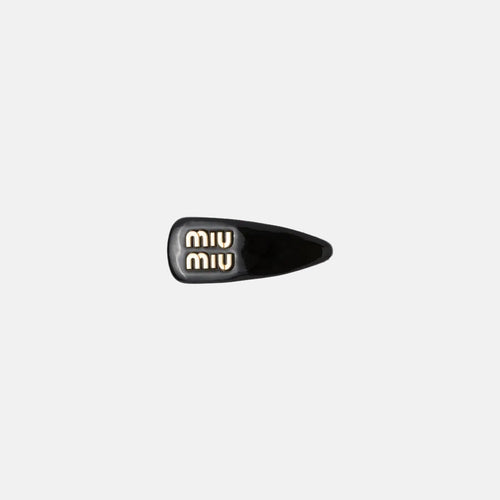 MIU MIU Patent Leather Hair Clip | 繆繆 髮夾 (Black)