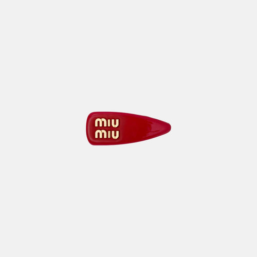 MIU MIU Patent Leather Hair Clip | 繆繆 髮夾 (Red)