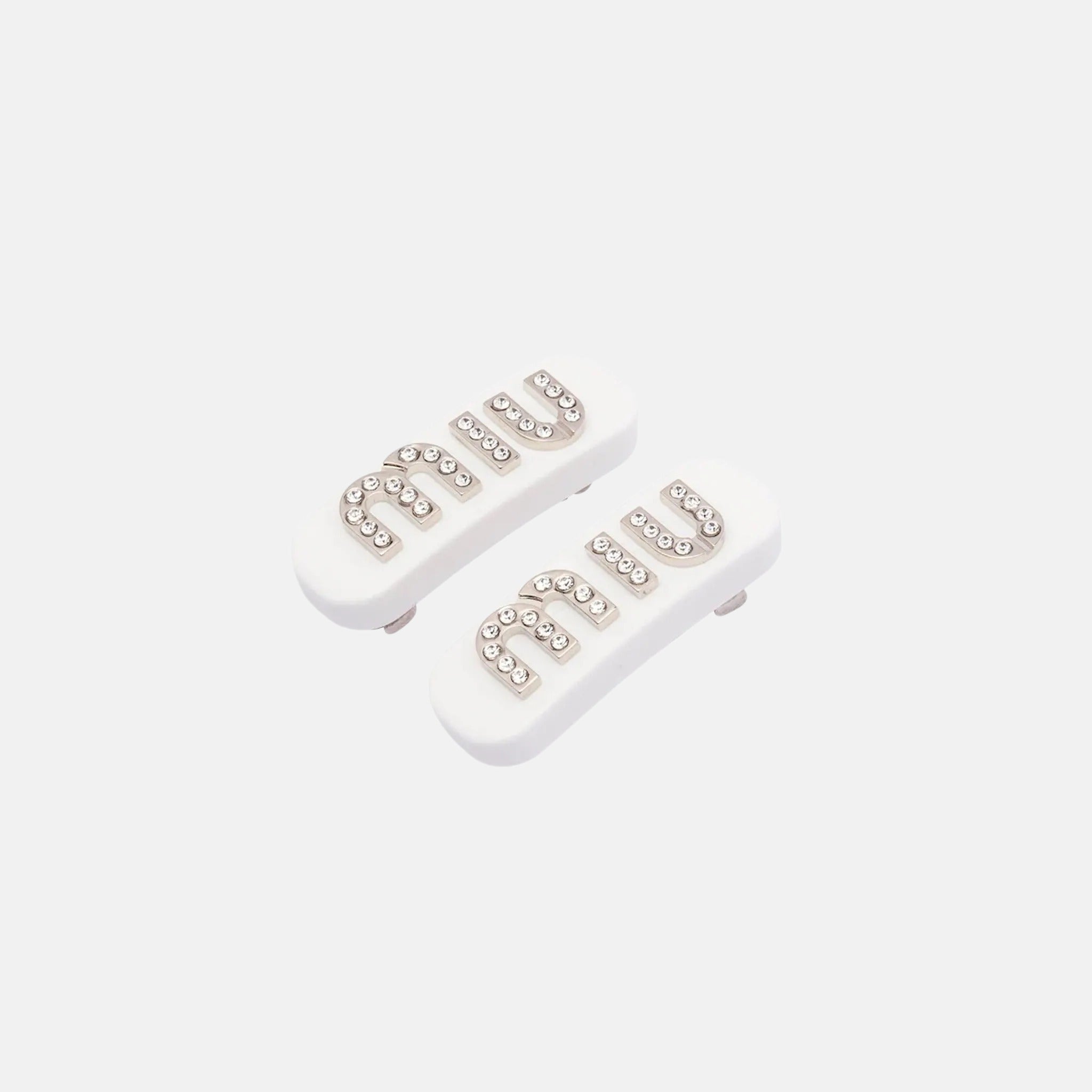 MiuMiu＊Plexiglas and l hair clip＊送料込 MIU MIU Plexiglas and Metal Hair Clip | A pair of MIU MIU