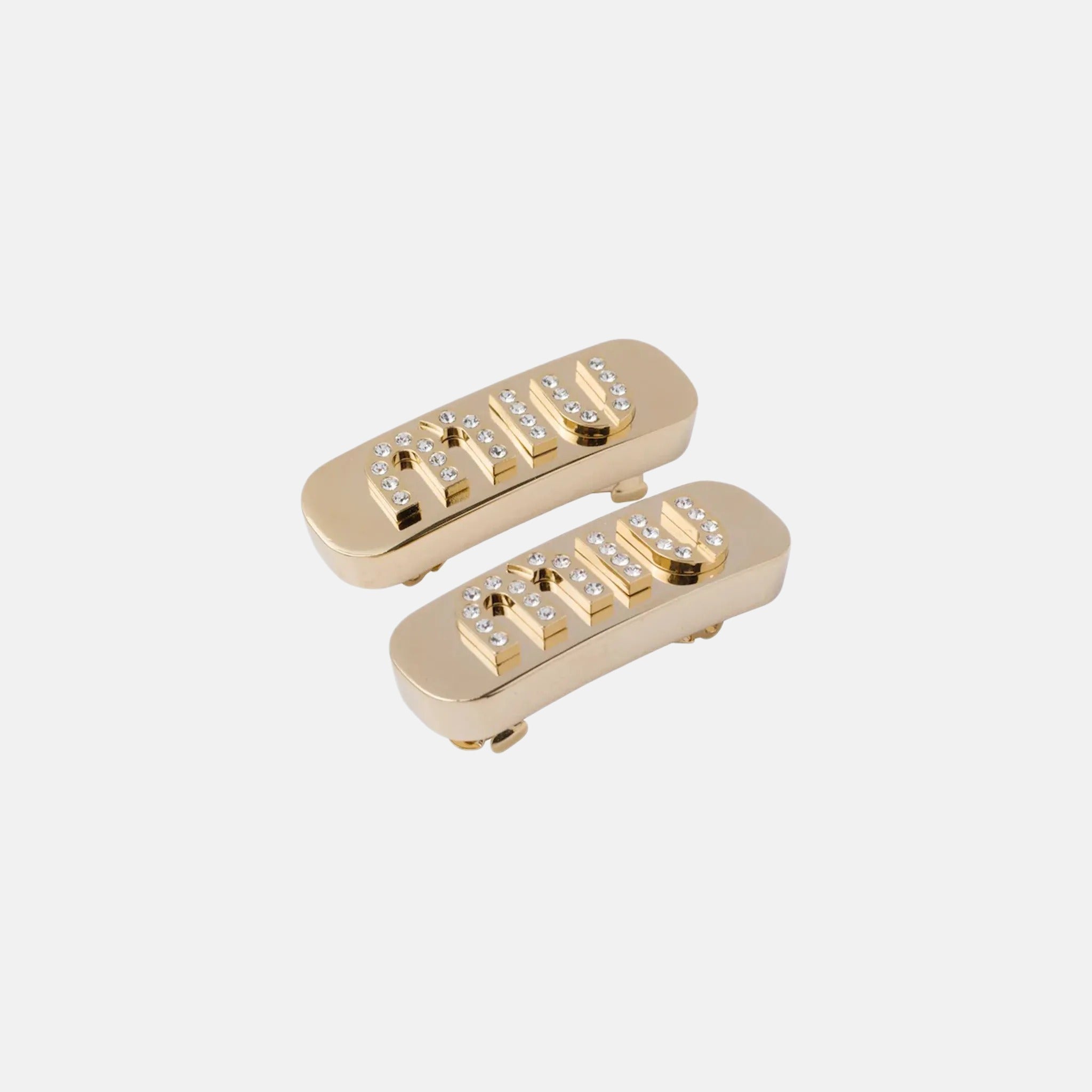 MIU MIU Plexiglas and Metal Hair Clip | A pair of MIU MIU