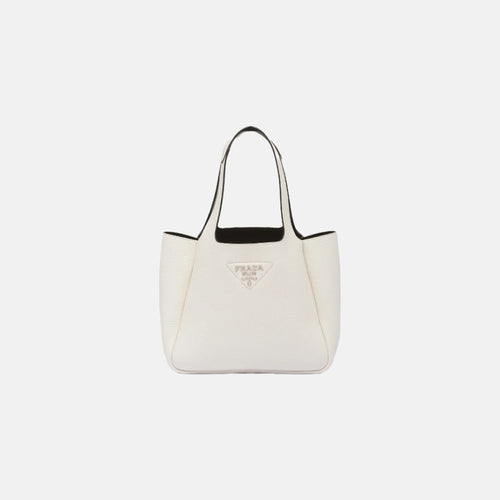 PRADA Medium Leather Tote Bag | 普拉達 手提袋 (White)