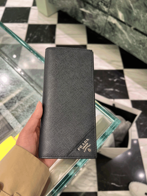 PRADA Men's Saffiano Leather Long Wallet | 普拉達 男仕長銀包 (多色)