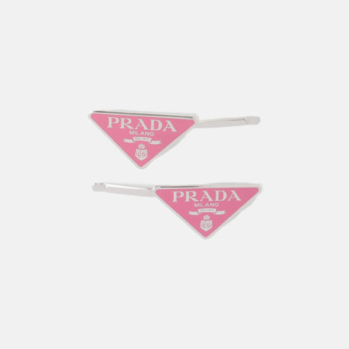 PRADA Metal Hair Clips | 普拉達 髮夾 (Pink)