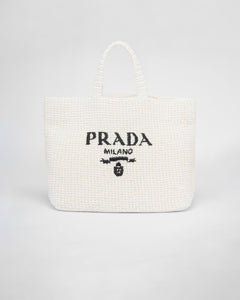 PRADA Raffia Tote Bag | 普拉達 草編袋 (White)