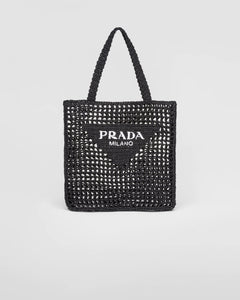 PRADA Raffia Tote Bag | 普拉達 草編袋 (Black)