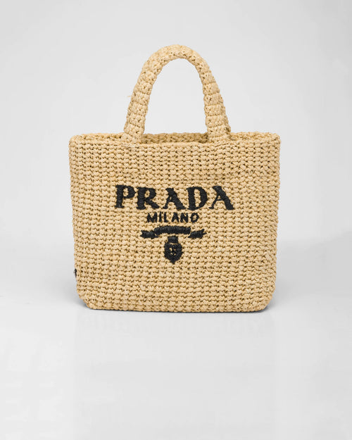 PRADA Small Raffia Tote Bag | 普拉達 草編袋 (Tan)