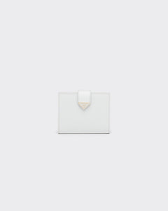 PRADA Small Saffiano and Leather Wallet | 普拉達 銀包 (White)