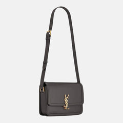 YSL Box Leather Solferino Medium Satchel (Storm) - LONDONKELLY