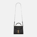 YSL SAINT LAURENT Cassandra Mini Top Handle Bag | 聖羅蘭 手袋 (黑色)