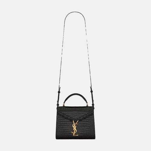 YSL SAINT LAURENT Cassandra Mini Top Handle Bag | 聖羅蘭 手袋 (黑色)