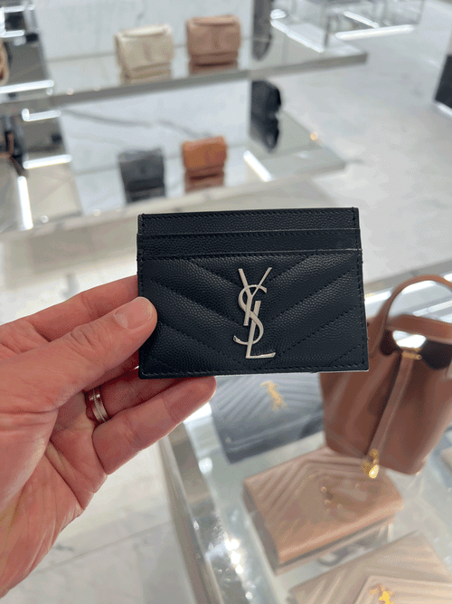 YSL SAINT LAURENT Cassandre Matelasse Card Case | 聖羅蘭 卡套 (黑色)