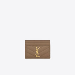 YSL Saint Laurent Cassandre Matelasse Card Case (Taupe) | 聖羅蘭 卡套 | 423291BOW011000