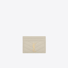 YSL Saint Laurent Cassandre Matelasse Card Case (White) | 聖羅蘭 卡套 | 423291BOW011000