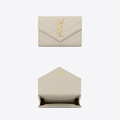 YSL SAINT LAURENT Small Envelope Wallet | 聖羅蘭 銀包 (White)