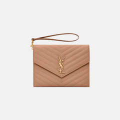 YSL Cassandre Materasse Flap Quilted Grain Leather Pouch (Many Colours) - LONDONKELLY