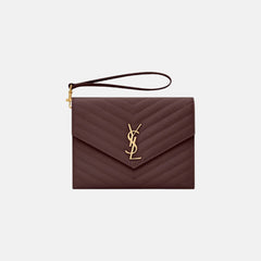 YSL Cassandre Materasse Flap Quilted Grain Leather Pouch (Many Colours) - LONDONKELLY