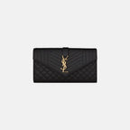 YSL SAINT LAURENT Envelop Large Flap Wallet | 聖羅蘭 銀包 (黑色)