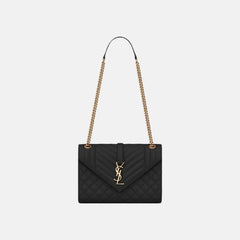 YSL SAINT LAURENT Envelope Medium Chain bag | 聖羅蘭 手袋 (Black)