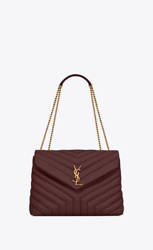 YSL Quilted 'Y' Leather Loulou Medium Chain Bag (Many Colours) - LONDONKELLY