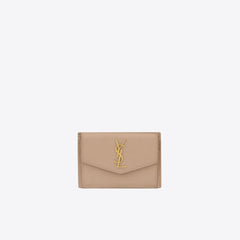 YSL SAINT LAURENT Uptown Card Case | 聖羅蘭 卡套 (Dark Beige)