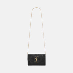 YSL SAINT LAURENT Uptown Chain Wallet | 聖羅蘭 銀包 (Black)