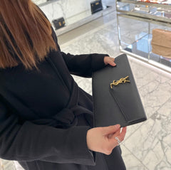 YSL SAINT LAURENT Uptown Pouch | 聖羅蘭 手袋 (Black)